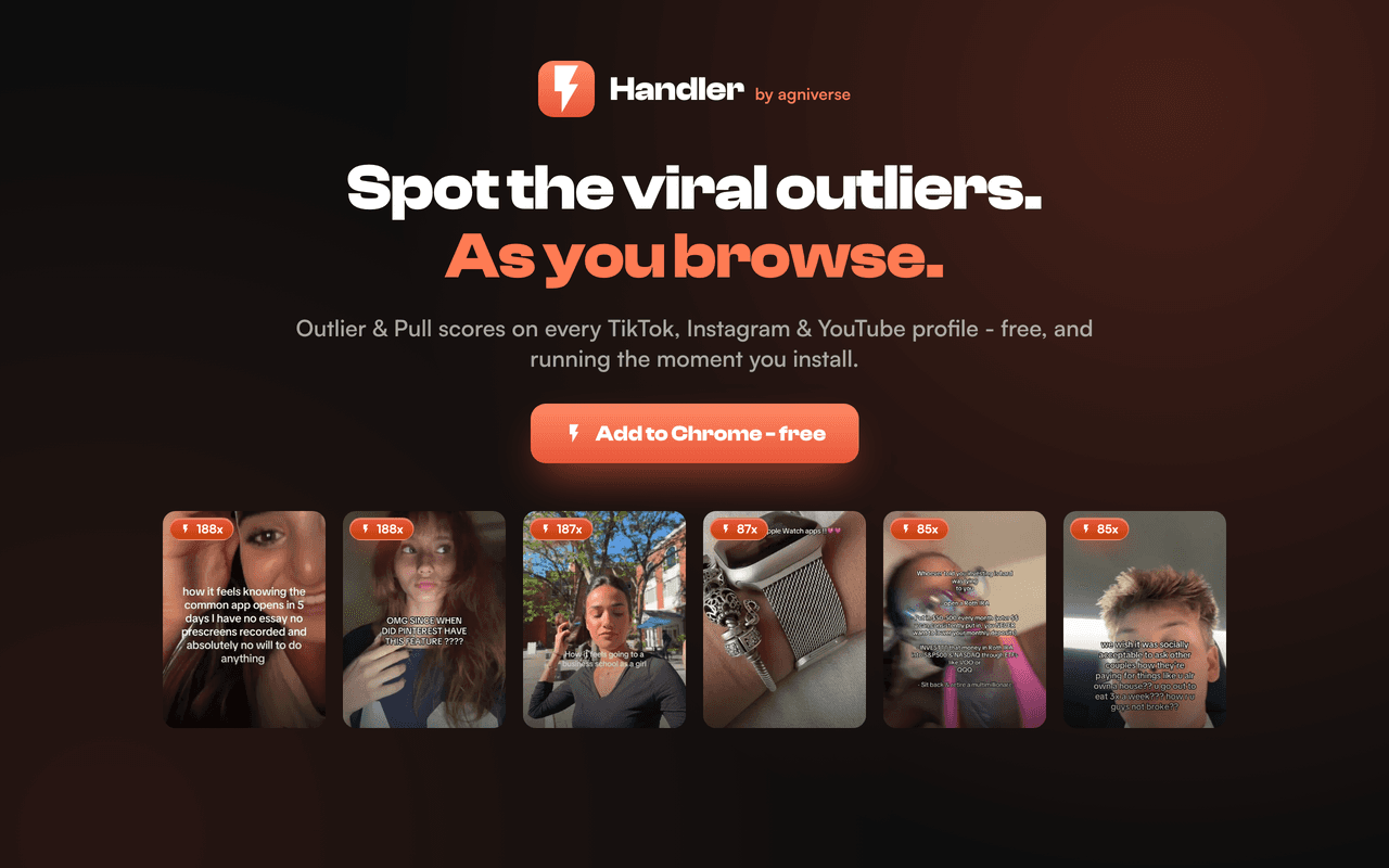 A row of TikTok covers with Handler Outlier multiples stamped on each