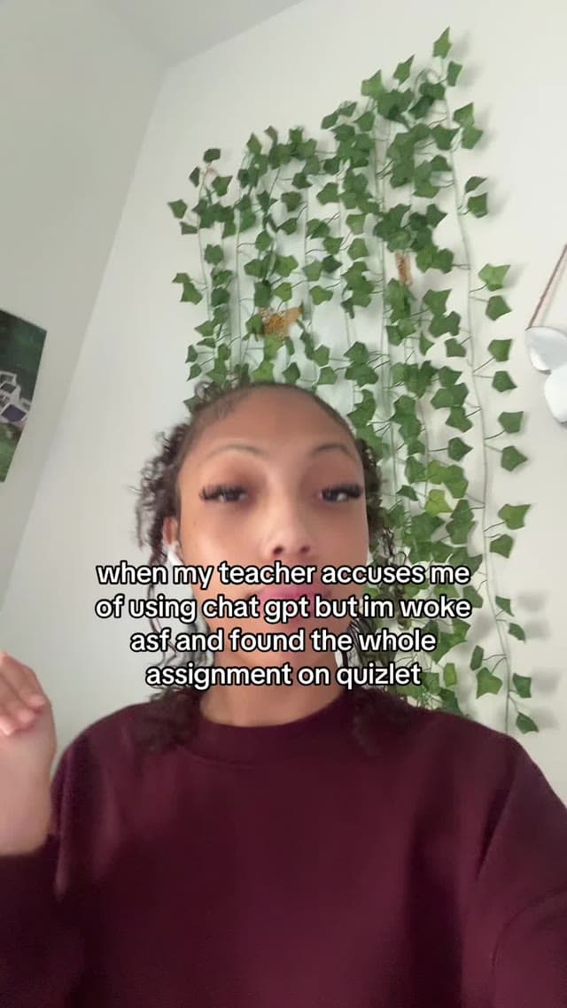 A real outlier TikTok Handler spied: a creator talking in front of an ivy wall