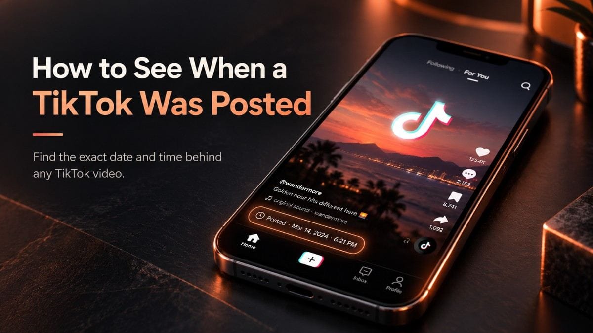 How to see when a TikTok video was posted with its date and time