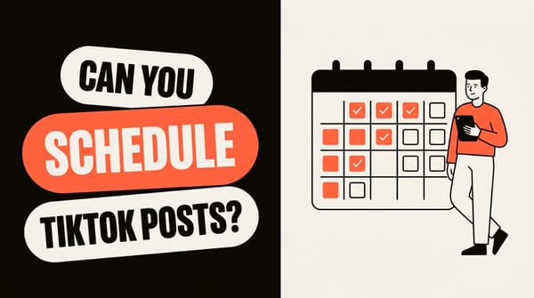Comparison showing TikTok Studio scheduling features versus the main TikTok app.
